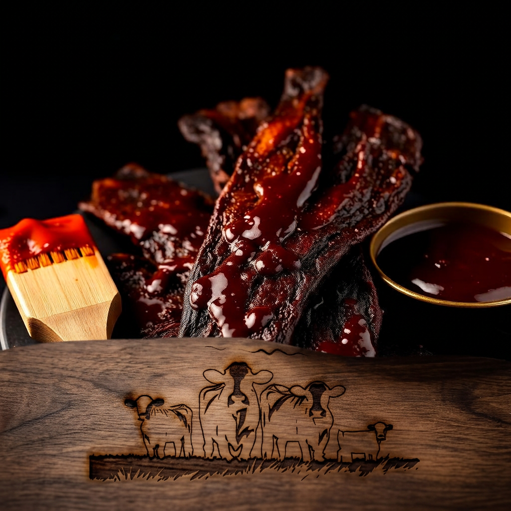 Carne seca ahumada sabor BBQ